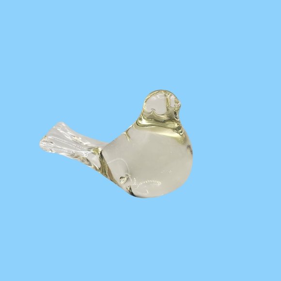 Bird Figurine Clear Glass Animal Figural Collectible Giftware - Picture 3 of 6